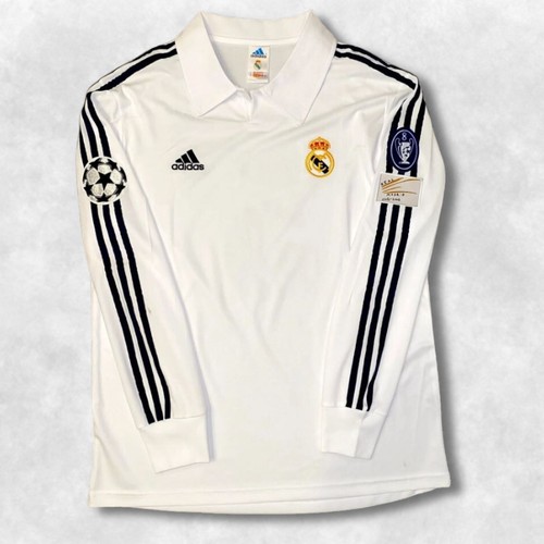 Zidane 5 Real Madrid 2001/2002 Centenary Final UCL Long Sleeve Soccer Jersey
