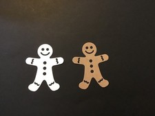 Gingerbread Man Die Cut Embellishments 10 pcs Choose Color 2-1/8  H x 1-5/8  