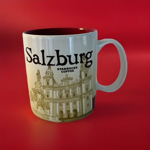 Tazza caffè Starbucks Salisburgo Austria 2014 Global Icon City da collezione 16 oz