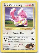 BROCK'S LICKITUNG 41/132 UNCOMMON Gym Heroes Pokemon HP on eBay