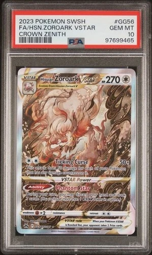 2023 Pokemon Sword And Shield Crown Zenith HSN. Zoroark VSTAR Fa PSA 10 #GG56