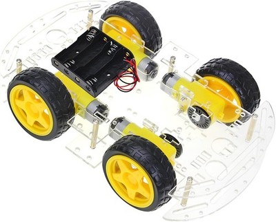 DIY Robot Smart Car Chassis Kit Educational Toy with Encoder Wheels (Speed Senso