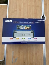 Aten CS1742 2-port Dual-view KVMP Switch with Cables & Manual