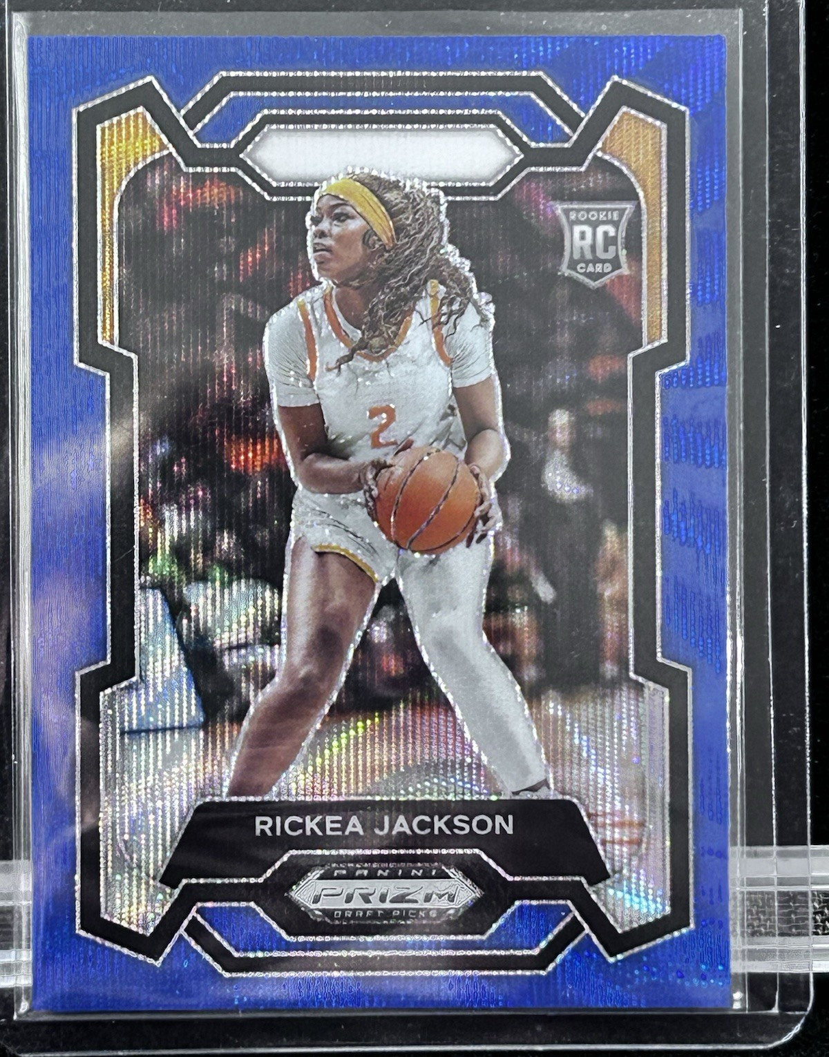 Panini 2024-25 Prizm Draft Picks Rickea Jackson #44 Blue Wave Prizm /249 Rookie