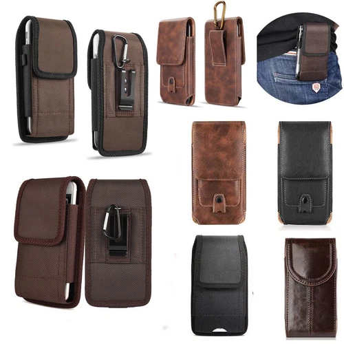 Vertical Cell Phone Belt Clip Holster Pouch Buckle Wallet Case Card Holder Cover