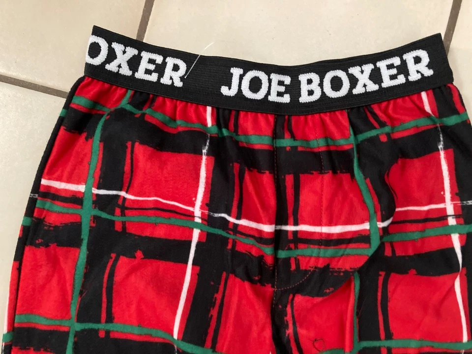 2 Joe Boxer 圣诞假日睡衣裤法兰绒 XS 4-5 码全新带标签 — 第 3/4 张图片