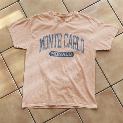 Monte Carlo Monaco University Font Summer TouristVintage Retro Tee
