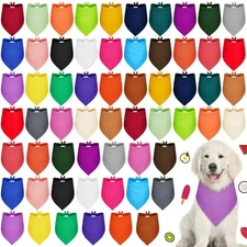 60 Pcs Dog Bandanas Bulk Heat Transfer Pet Bibs Sublimation Bandana Blank DIY...