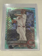2025 Bowman Draft Chrome Mason Neville Aqua Geometric /125 Reds BDC-109