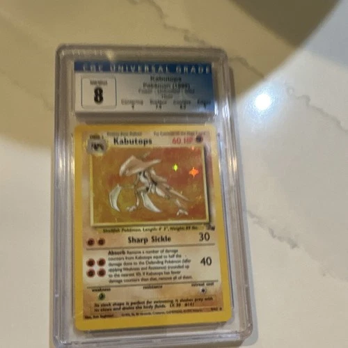 CGC 8 Kabutops 9/62 Fossil 1st Edition Holo Rare Pokemon TCG 1999 EN
