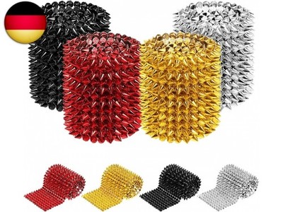 Glarks 2 Yards Sew Stitch on Spike Stud Bullet Cone Flatback Rivets Punk Rock