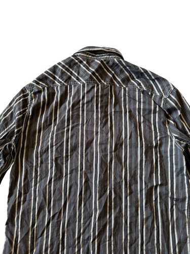 Express Button Up Collared Shirt Striped Blue Men’s Size S Good Condition - Picture 8 of 10