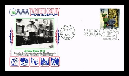 US COVER PANDA/LRC CACHETS FIRST DAY OF ISSUE 1913 ARMORY SHOW
