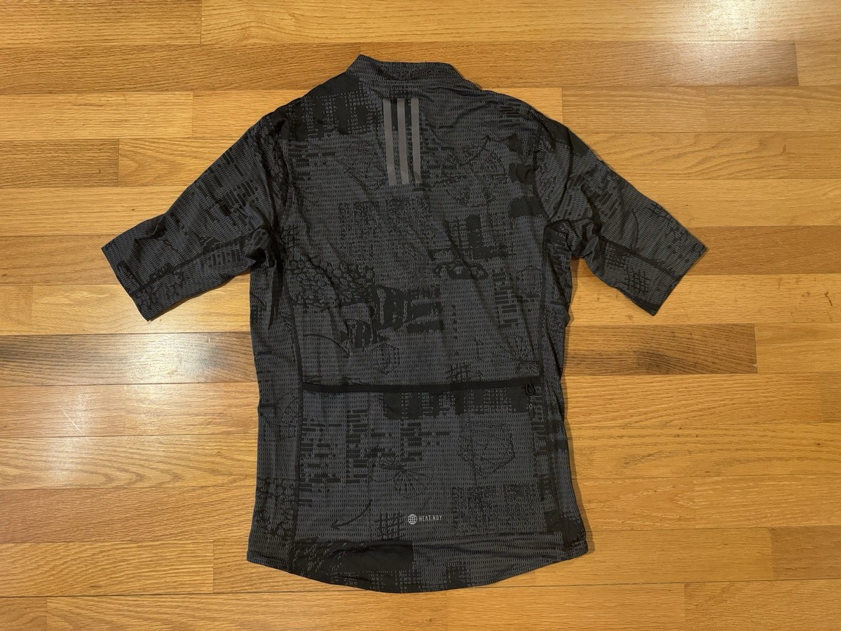 New M Adidas Parley Full Zip Cycling Short Sleeve Jersey Shirt