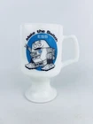 Vintage Make the Switch ESS E1 S2 Bell AT&T Robot Pedestal Milk Glass Mug Cup