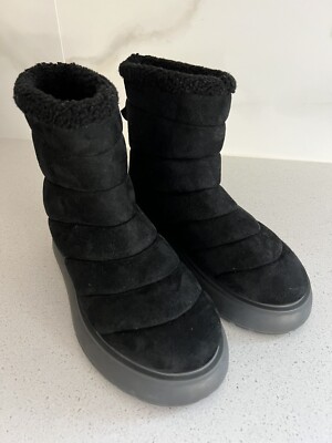 MONCLER Black Hermosa Black Ankle Boots EU 36