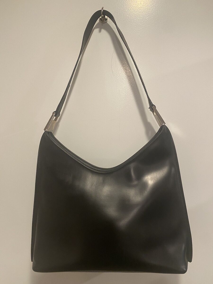 Authentic Gucci Leather Black Handbag Vintage 1990s | eBay Authentic Gucci Leather Black Handbag Vintage 1990s | eBay