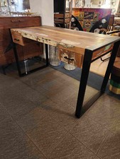 Scrivania Factory design vintage industriale shabby chic loft ferro legno