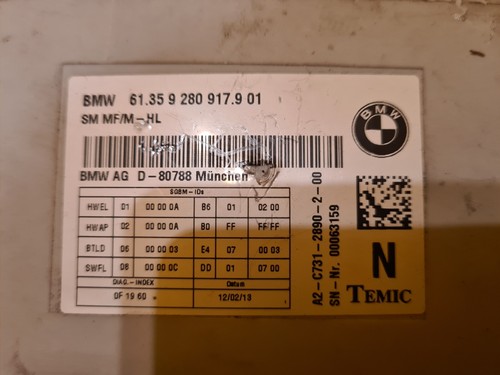 BMW 5er F11 6er F06 7er F01 F02 F04 Steuergerät Sitz Sitzmodul 9280917 7474966 - Bild 2 von 2