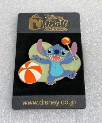 Disney Mall Japan Stitch with Beach Ball and Swirl Sucker LE 250