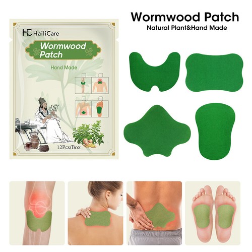 12x Wormwood Sticker Neck Waist Joint Pain Patch Foot Patch Herbal Extract Fever - Picture 2 of 16