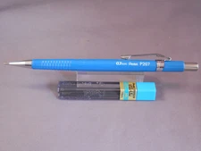 Pentel P207 0.7mm Pencil-light blue-- with free tube of lead