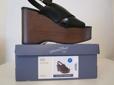 Universal Thread Womens Naomi Wood Wedge Heels w/Memory Foam Black Size 7