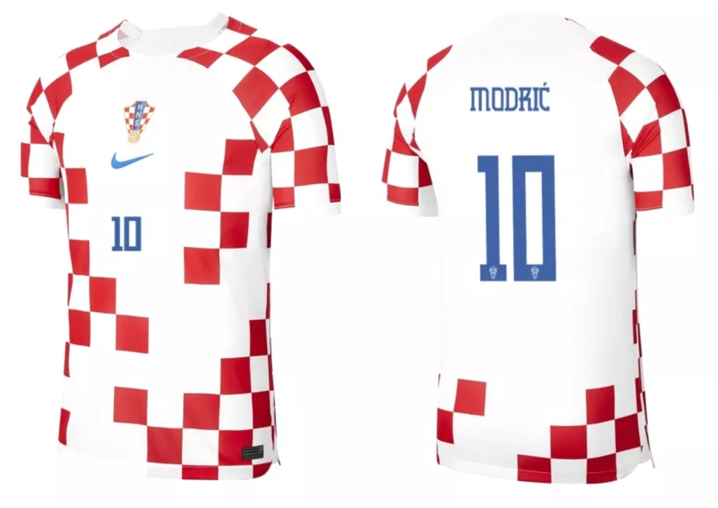 Jersey Nike Croatia World Cup 2022 Home I World Cup Croatia Hrvatska +  player nu