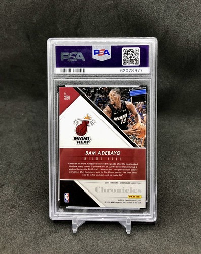 2017-18 Chronicles Bam Adebayo /249 RED ARTIST PROOF COLOR MATCH SP RC 256 PSA 8 - Picture 8 of 12