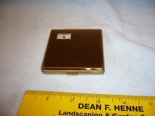 Vintage Compact Built In Clock Never Used Illinois Watch Case Co Elgin IL free
