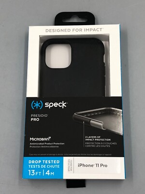 Speck Presidio Pro iPhone 11 Pro Case Black / Black 13 feet drop tested - new
