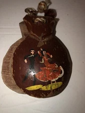 VINTAGE Spanish Wooden Castanets - Painted Tio Granada