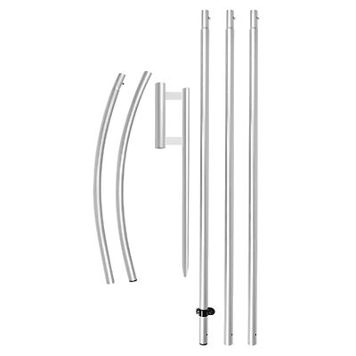 QSUM Swooper Flag Pole Kit 15 FT Windless Aluminum Alloy Flagpole Fits 11 FT ...