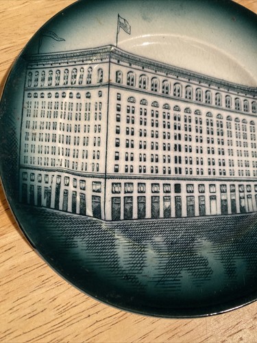 1911 WANAMAKER STORE BUFFALO POTTERY 4 3/8” ADVERTISING PLATE Philadelphia - Picture 3 of 8