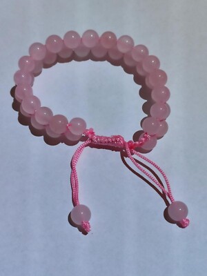 Rosenquarz Handarbeit geflochten Frauen Heilung Reiki Balance Armband Geschenk Reiki Box