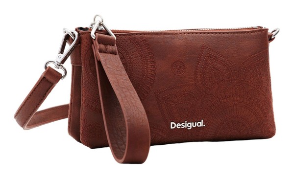 Desigual Dejavu Dortmund Baby Bag UmhäNgetasche Clutch Tasche Camel Braun Neu-image