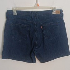 Levi's Womens Mid Rise Dark Wash Shorts Size 12 Waist 34" Inseam 4.5"