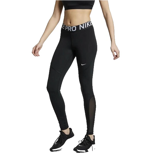 NEW! Nike [L] Women Pro Mid Rise Training/Yoga Leggings, Black