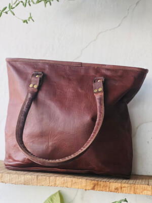 Men's Craft With class School Genuine Goat Leather Vintage Bag