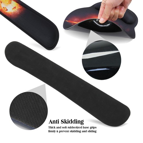 High Quality Mouse Pad Wrist Support & Keyboard Wrist Pad Combo Set - 3187 - Picture 3 of 5