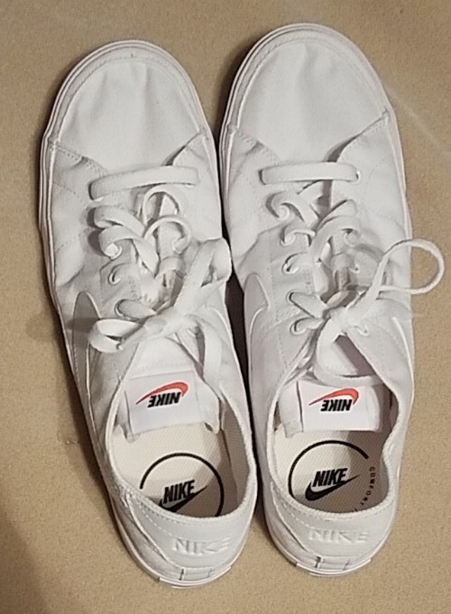 Nike Court Legacy Canvas Men's Size 11.5 White Sneakers