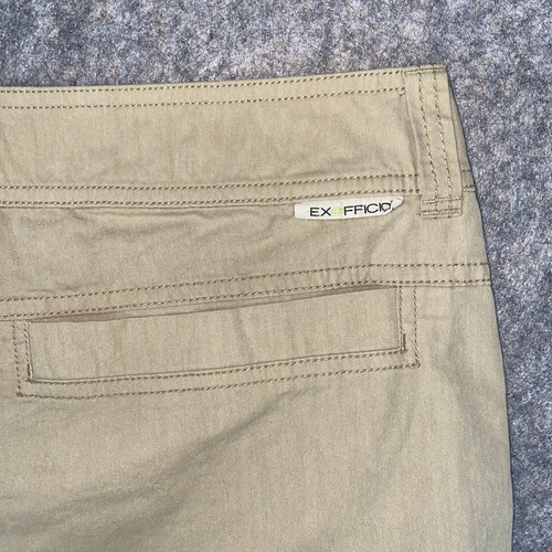 Exofficio Hiking Shorts Mens Beige 38 Sol Cool Camino Khaki Nylon Outdoor Chino - Picture 12 of 13