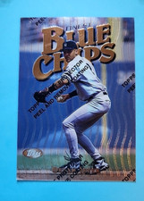 1997 Finest #15 Derek Jeter Blue Chips Sample REFRACTOR #15 W/Peel