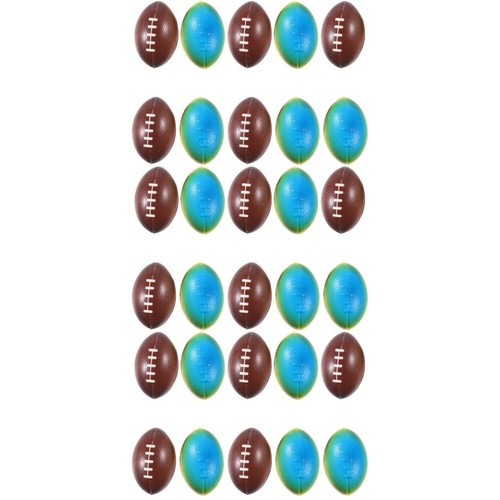 30 Stück 9 cm Simulierte Hüpf Rugby Solide Farbe PU Schwamm Amerikanische
