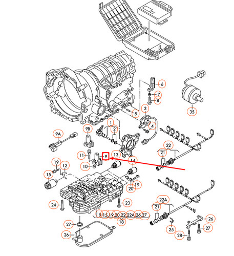 NEW AUDI A4 8D B5 GEARBOX SPEED SENSOR 01V927321A OEM - Picture 4 of 4
