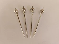 Set of 4 Vintage Stoli Vodka Cocktail Martini Pins Stolichnaya Silver