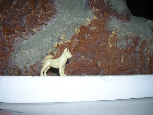 BOXER MARX PET SHOP PLAYSET 1952  FIGURE RUBBER VINYL VINTAGE DOG CREAM