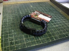 Box of 6ea. 550 Paracord Survival Bracelet  Black/Blue Military grade    Large