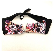 Purple Sugar Skulls Horseshoe Bandeau Bikini top. Size S