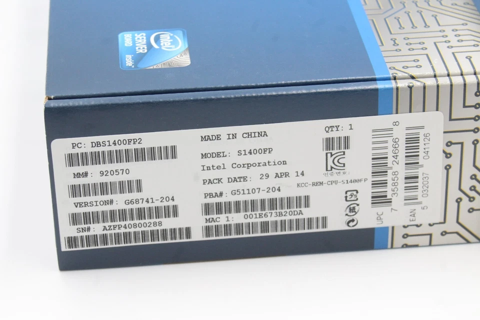 Intel S1400FP2 LGA 1356 ATX 95w 14x Sata Storage Motherboard HSK - Image 4 of 4